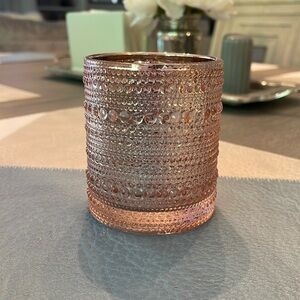 Pink Glass votive holder